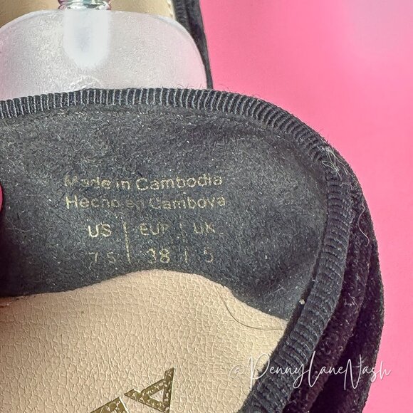 Aldo Danilova Velvet Flat Shoes Size 7.5 Black - Picture 8 of 8